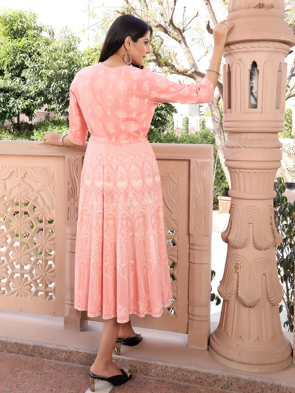 Handcrafted Rayon Anarkali Kurti with Intricate Embroidery-1