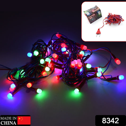 8342 9mtr Home Decoration Diwali  Wedding Led Christmas String Light Indoor And Outdoor Light Festival Decoration Led String Light Multi-color Light 8mm (90l 9 Mtr)